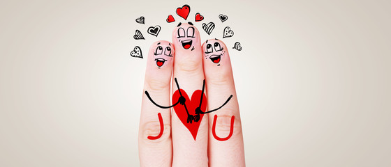 Finger Familie Konzept