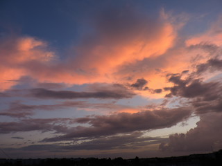 sunset in the sky