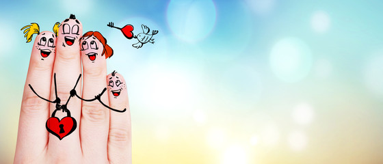 Finger Familie Konzept