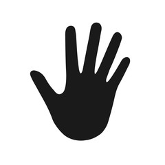 Hand icon. Human hand silhouette