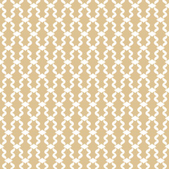 Golden mesh seamless pattern. Subtle vector abstract geometric ornament with thin curved lines, delicate mesh, net, grid, lattice, lace. Gold and white luxury background texture. Elegant design