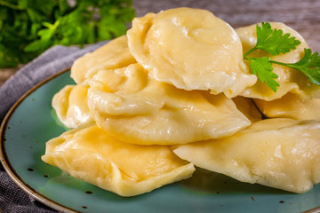 Hand-made dumplings.
