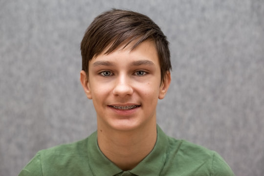 teenage boy portrait with braces