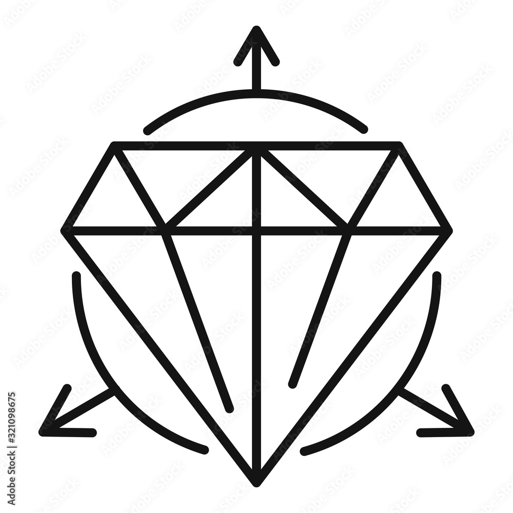 Poster alchemy gemstone icon. outline alchemy gemstone vector icon for web design isolated on white backgro