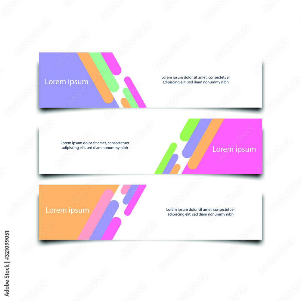 Leinwandbilder Abstract Web banner design background or header Templates vector illustration