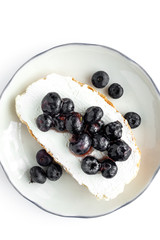 toast bread and different toppings from above