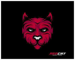 Cat Esport gaming mascot logo template Vector. Modern Head Cat Logo Vector