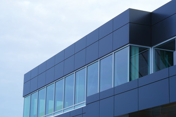 Fototapeta na wymiar modern building facade aluminum structure workplace