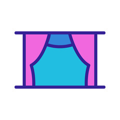 scene icon vector. Thin line sign. Isolated contour symbol illustration