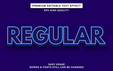 Regular bold style text effect
