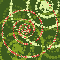 Abstract image with spirals of circles