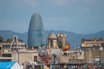 View of Barcelona rooftops