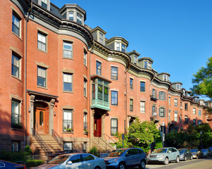 Victorian Apartment Buildings In Back Bay, Boston