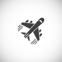 Travel related icon on background for graphic and web design. Creative illustration concept symbol for web or mobile app