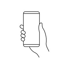 Hand holding Mobile phone