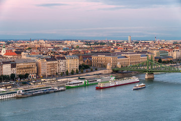 Obraz premium Budapest, Hungary sunset view