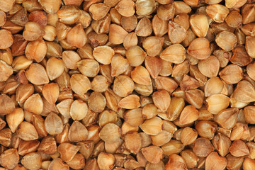 Roasted buckwheat background