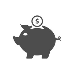 piggy bank icon vector design logo template EPS 10