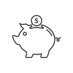 piggy bank icon vector design logo template EPS 10