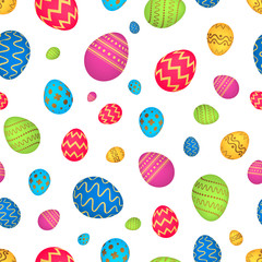 Seamless pattern with colorful Easter eggs