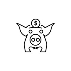 piggy bank icon vector design logo template EPS 10