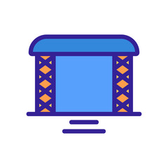 scene icon vector. Thin line sign. Isolated contour symbol illustration