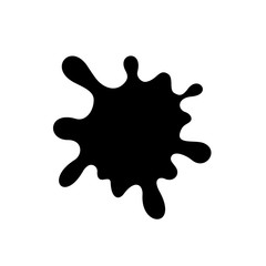 Ink blot splatter isolated