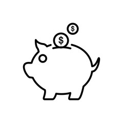 piggy bank icon vector design logo template EPS 10