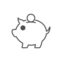 piggy bank icon vector design logo template EPS 10