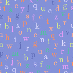 Alphabet vector seamless background