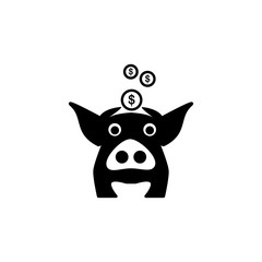 piggy bank icon vector design logo template EPS 10