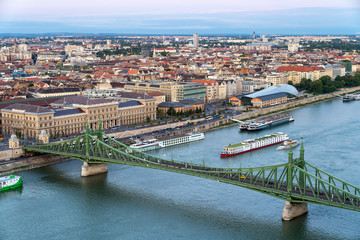 Budapest, Hungary sunset view