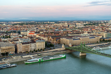 Fototapeta premium Budapest, Hungary sunset view