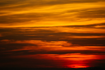 Fototapeta na wymiar Cloudy sky at sunset