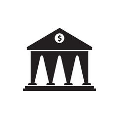 bank office building icon logo design vector template EPS 10