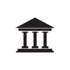 bank office building icon logo design vector template EPS 10