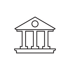 bank office building icon logo design vector template EPS 10