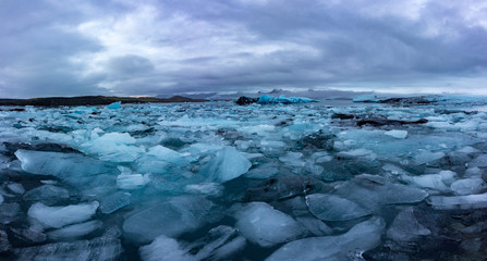 The glacier lake of Jokulsarlon in Iceland