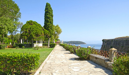Boschetto Park or Boschetto Garden in Corfu, Kerkyra, Greece