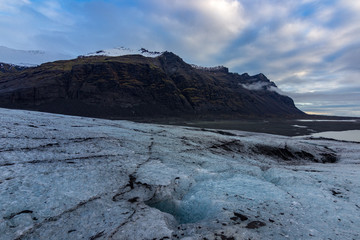 Glacier walk in Vatnajökull glacier (Iceland)