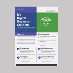 Business flyer template, corporate flyer, Modern business brochure.