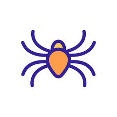 Spider icon vector. Thin line sign. Isolated contour symbol illustration