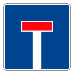 Dead end. Road sign of Germany. Europe. Vector graphics.