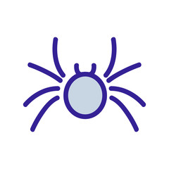 Spider icon vector. Thin line sign. Isolated contour symbol illustration