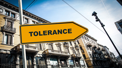Obraz premium Street Sign to Tolerance