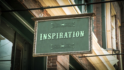 Fototapeta premium Street Sign to Inspiration