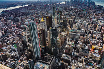 Panorami di Manhattan ripresi dall'Empire State Bulding in New York 
