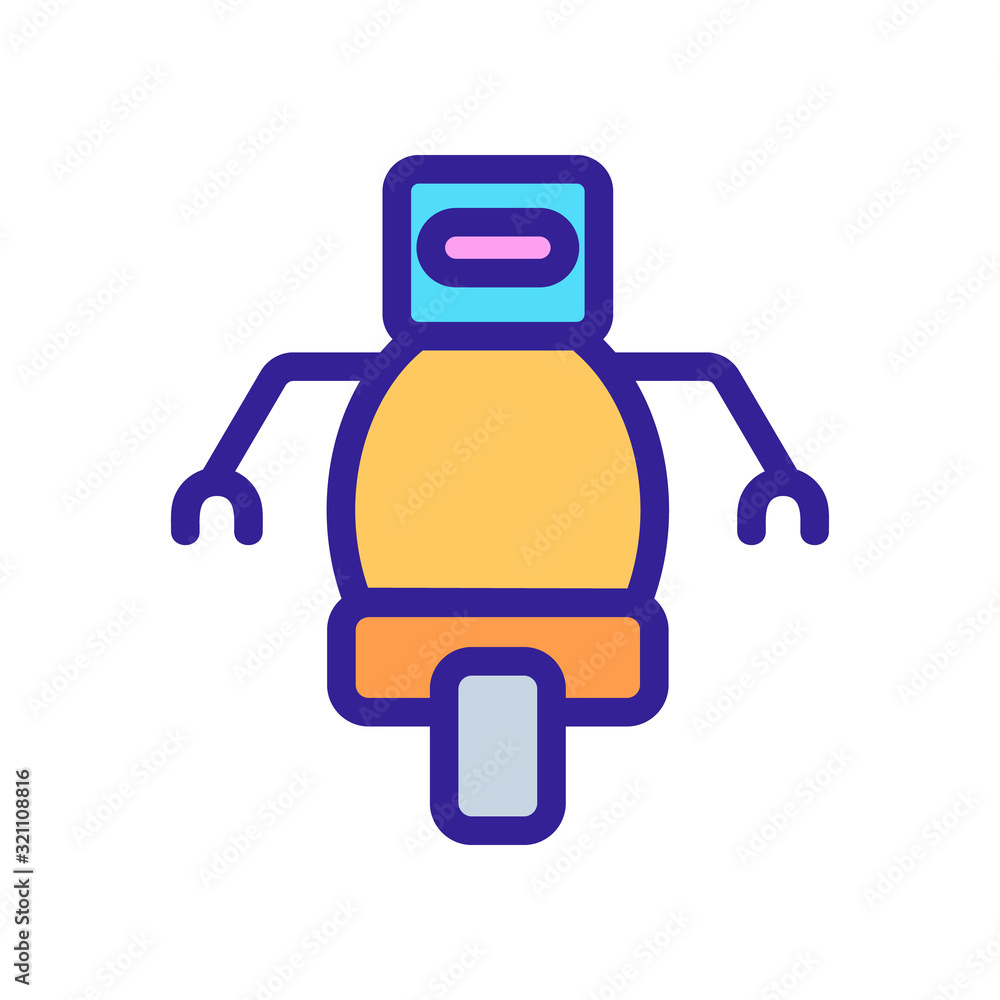 Poster robot icon vector. thin line sign. isolated contour symbol illustration