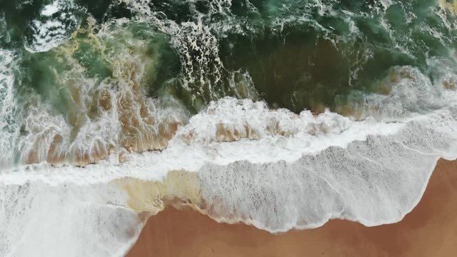 Top down view of coastline in northen spain