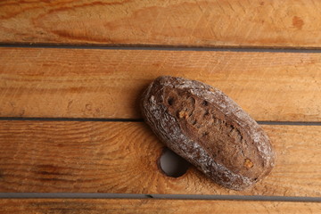 artisanal brown bread with nut pieces